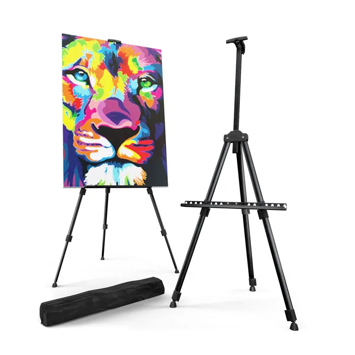 Wholesale Adjustable Tripod Metal Field Drawing Easel Metal Easel Stand Adjustable Gold Tabletop Table Easel Stand