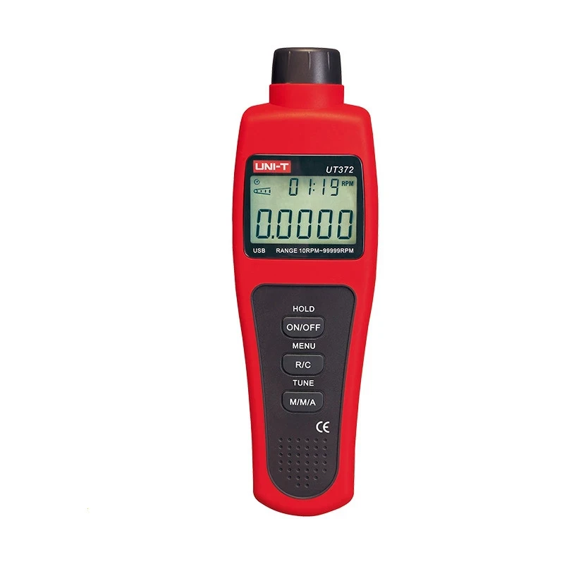 UNI-T  UT372 non-contact Digital Laser tachometer Data hold Odometer/MAX/MIN/AVG mode;RPM range 10~99999RPM USB interface