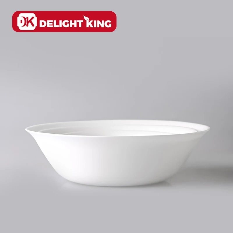 round wedding hotel dinning plates porcelain dinner luxury opalware opal glass pure white ceramics dishes plates sets dinnerware