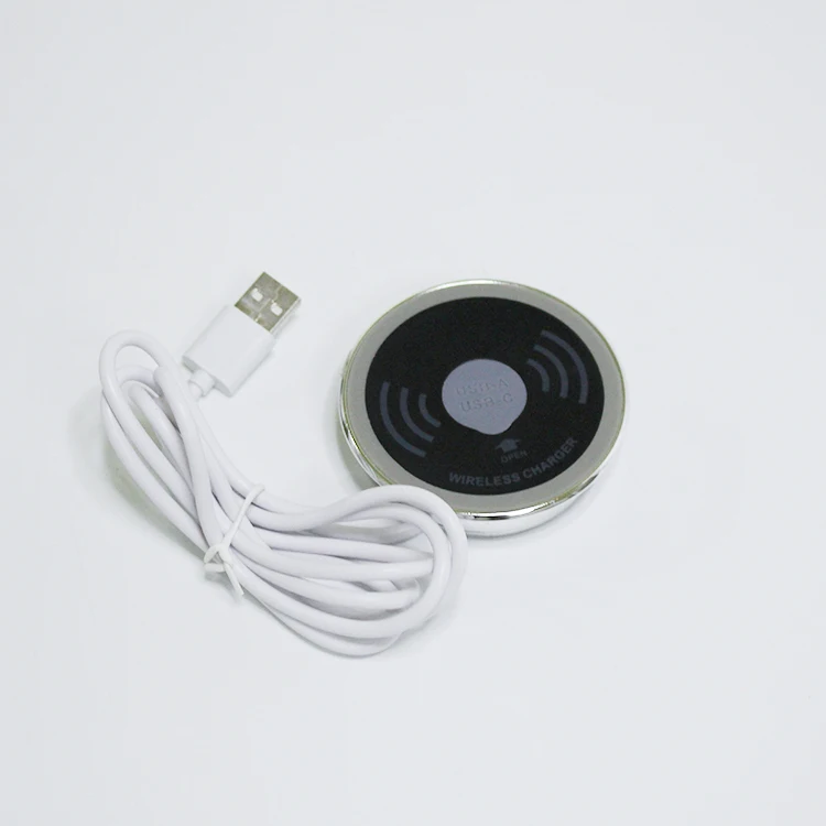 Desktop Waterproof Qi Wireless Charger with usb type-c/ Built-in Office Desk Grommet Wireless furniture module Charging Station