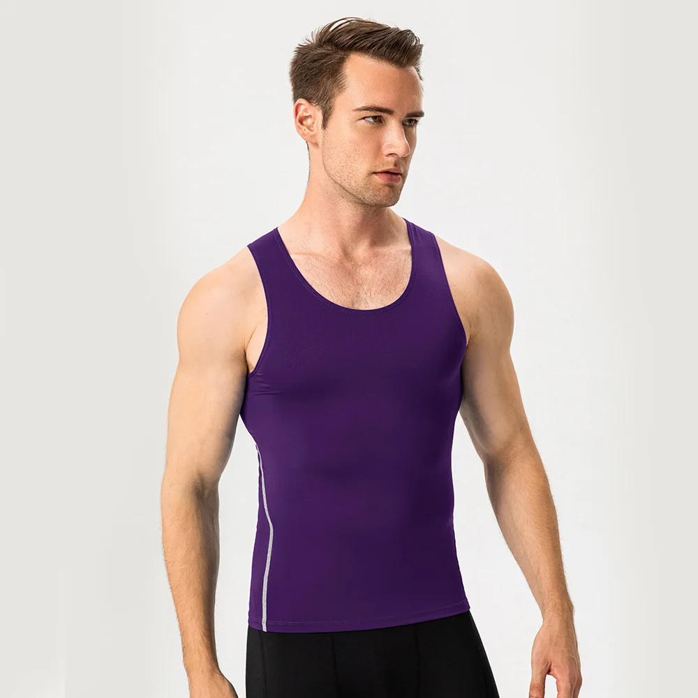 Custom Sports Mens Training Tight Tank Top Basketball Fitness Running Quick Drying Vest For Men