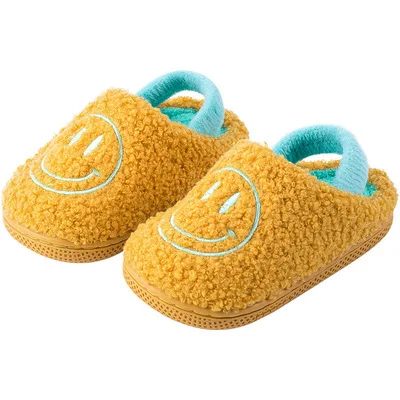 Wholesale winter children smile pantuflas baby slippers for 1-5 years old