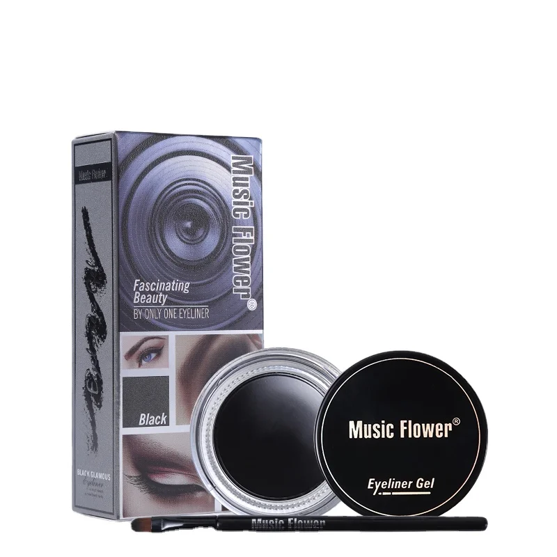 Hot Sale Waterproof OEM Eye Liner 24 Hours Longlasting Eyeliner Cream With Brush Cosmetics Makeup BROW GEL