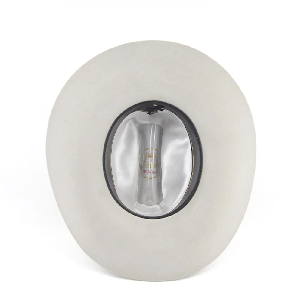 LIHUA New Arrival  Classic OEM  Wholesale Cowboy Men Hats 100% Rabbit Fur Felt Hats Western Men Hat