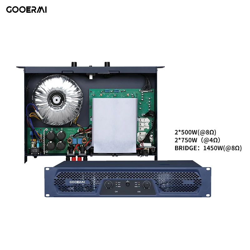 MIA-T3/T5T7/T10 2*1000 Вт 2CH усилитель мощности класса H двухступенчатый источник питания 550 двухканальный 1000