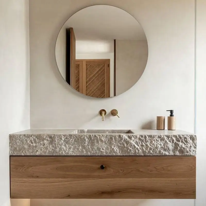 CBMmart New Design Plywood Bathroom Sink Small Vanity Waterproof Bathroom Wash Basin Cabinet