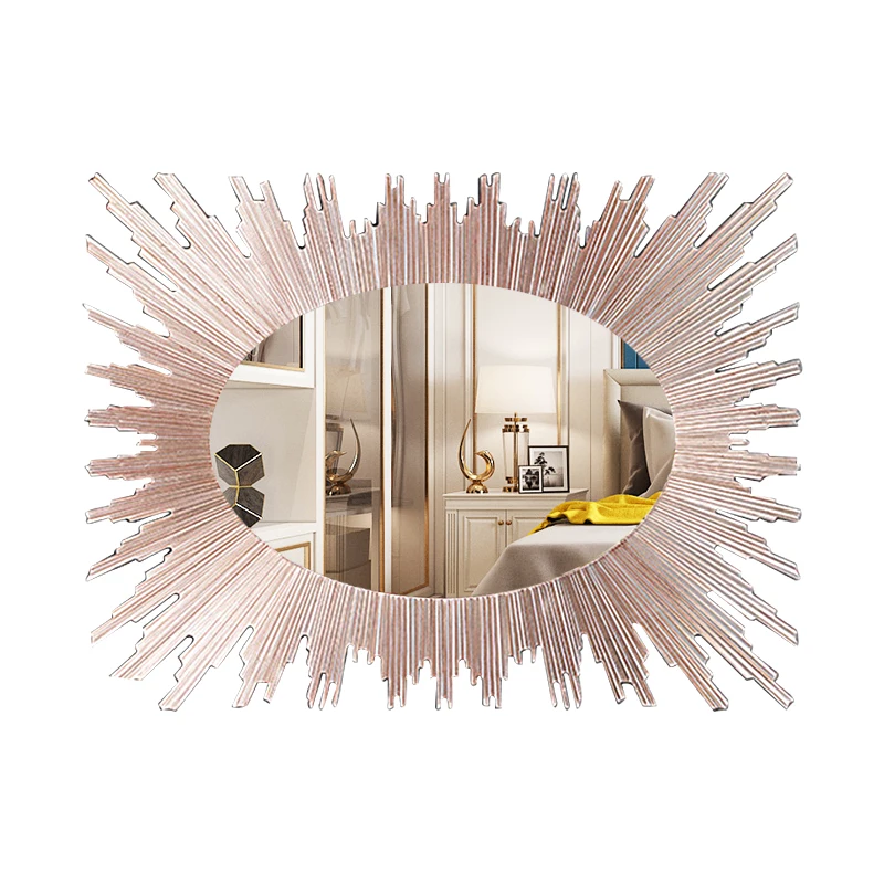 MOK Home hotel bathroom living room decorative framed MDF mirror