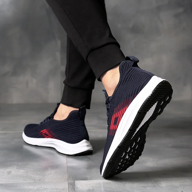 2021 new design shoes men sneakers durable Lace-up Non-slip Mens Sports Running Casual Shoes