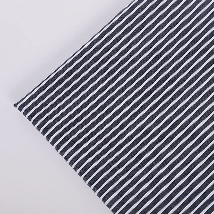 Stock yarn dyed Stripe Cotton Nylon Stretch Garment Material Fashion Stripe Shirt Fabric