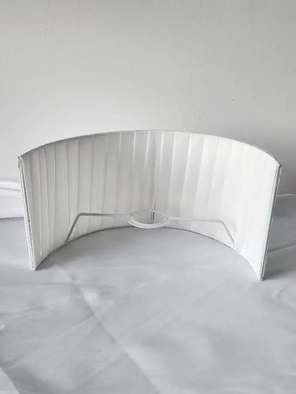 Custom made round cloth Linen pleated designer silk half lamp shade fabric lamp cover replacement for wall sconce lights designs
