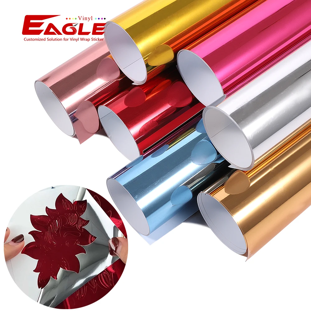 Factory Prices DIY Craft Holographic Chrome Metallic Rainbow PVC Self Adhesive Cutting Vinyl For Cutting Plotter