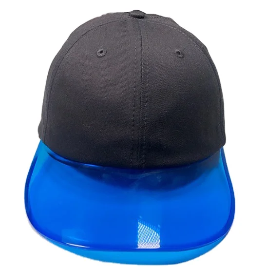 
Custom transparent unique baseball cap with PVC visor brim 