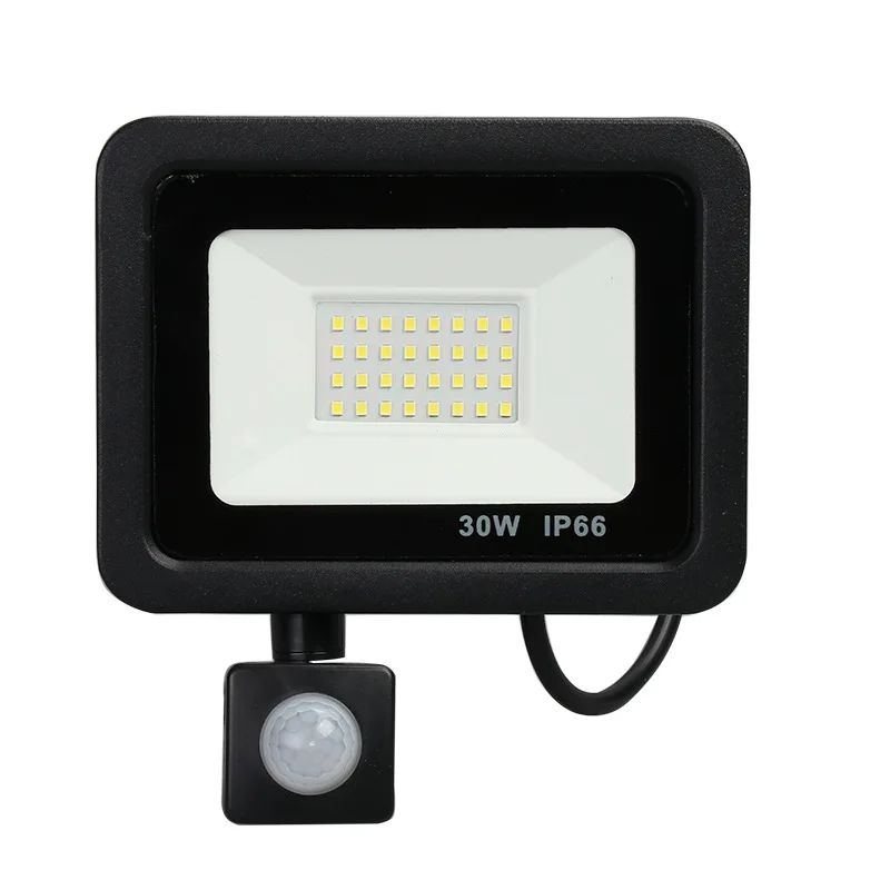 
2020 Hotsale Ultra thin10w 20w 30w 50w IP65 PIR Motion Sensor SMD LED Floodlight 