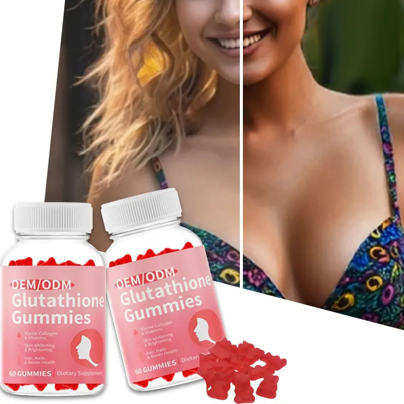 OEM Private Label Organic reduced Collagen 13 In 1 Skin Whitening Brightening Gummies