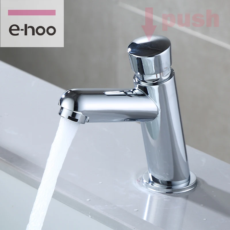 Public Hotel Toilet Wc Use Brass Water Saving Self Closing Push Basin Pillar Time Delay Tap Faucet