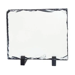 High Quality 15*20cm rectangle sublimation rock photo slate frame custom logo size sublimation blank rock slate