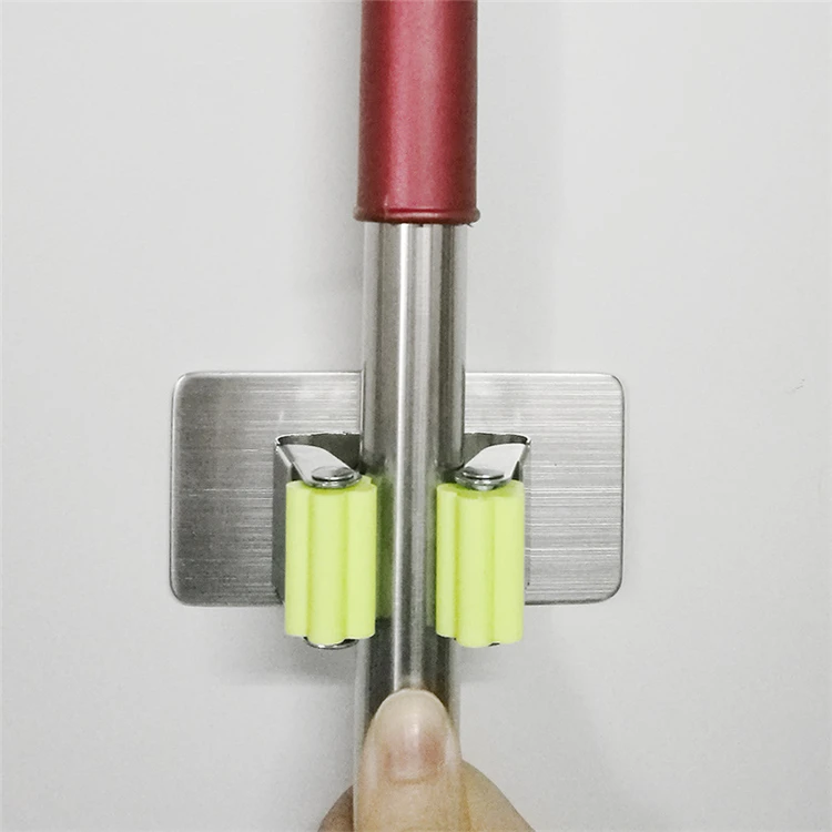 
Manufacturers Exclusively Non-perforated Bathroom Kitchen Stainless Steel Broom Mop Holder 