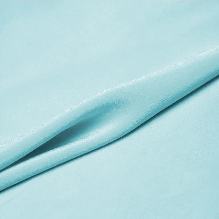 Korean silk fabric 16mm silk crepe de chine 140cm width No.12 canal blue color pants, shirts, sell by the yard