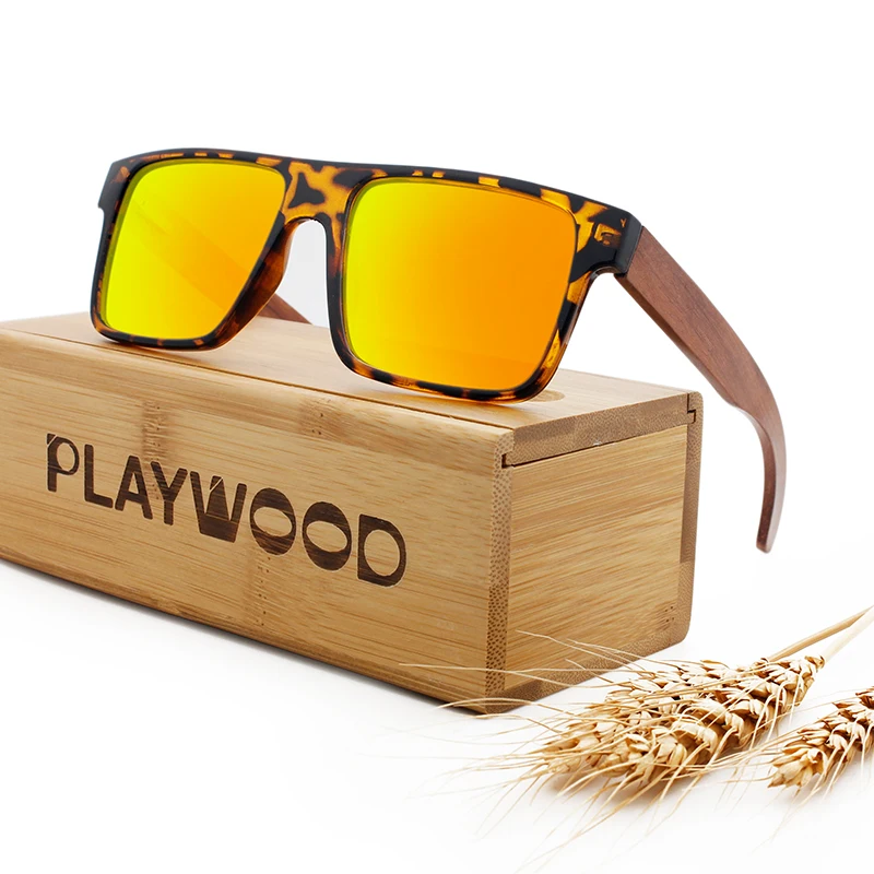 
China Wholesale Bamboo Wood TAC Polarized Sunglasses Unisex 
