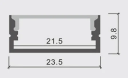 Factory direct supply  23x10mm LED Linear Light Aluminum Profile Custom Extrusion Channel Office Home Hotel