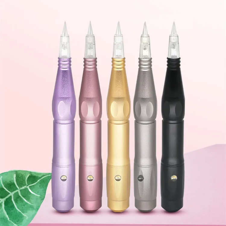Eyebrow Lip Tattoo Microblading Kit Micropigmentation Machine Wireless Permanent Makeup Machine Built in Battery