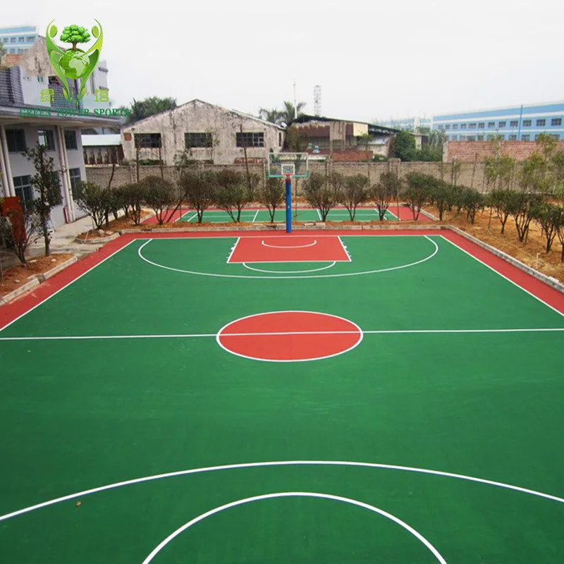 OEM Outdoor Tennis Basketball Court Badminton Court Acrylic And Polyurethane Portable PU Rubber Running Track