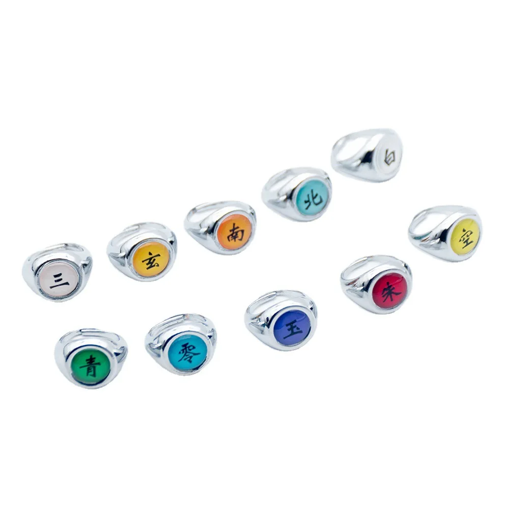 Anime Cosplay Ring Set Akatsuki Itachi Ring Metal Finger Jewelry Accessories Cool Best Friend Child Gift Wholesale