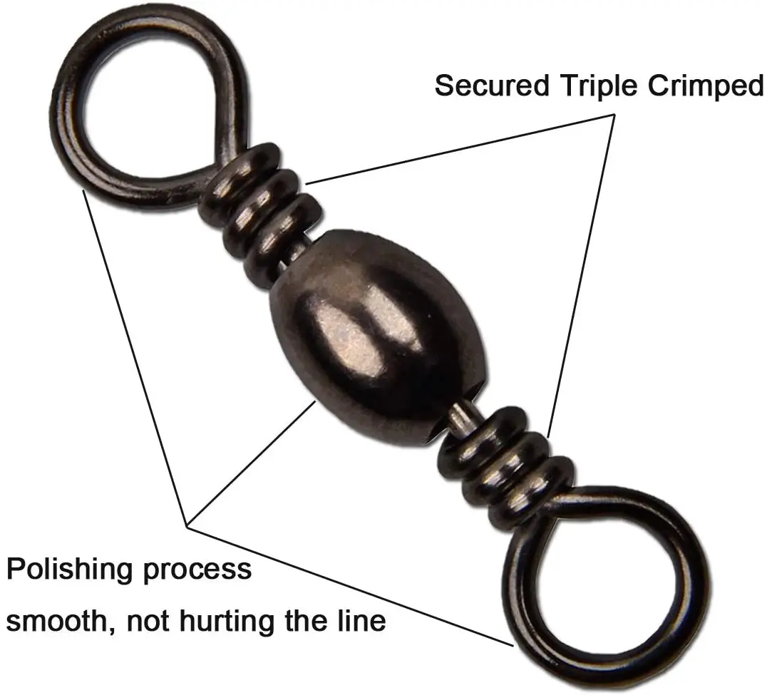 TOPIND  Superior Wholesale White Nickel Barrel swivels for Fishing