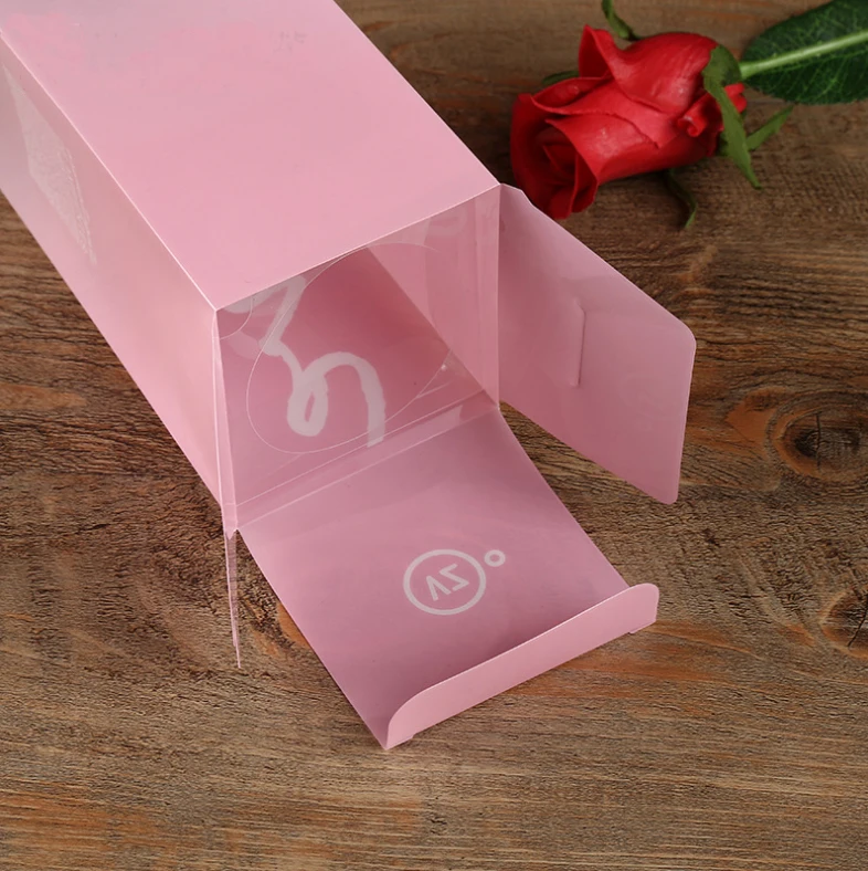 Индивидуальная коробка горячее тиснение печать складные маленькие прозрачные пластиковые