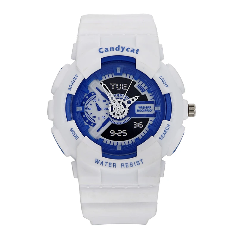 
Large Dial Silicone Watch Fashion Casual Sports Primary And Secondary School Watch 