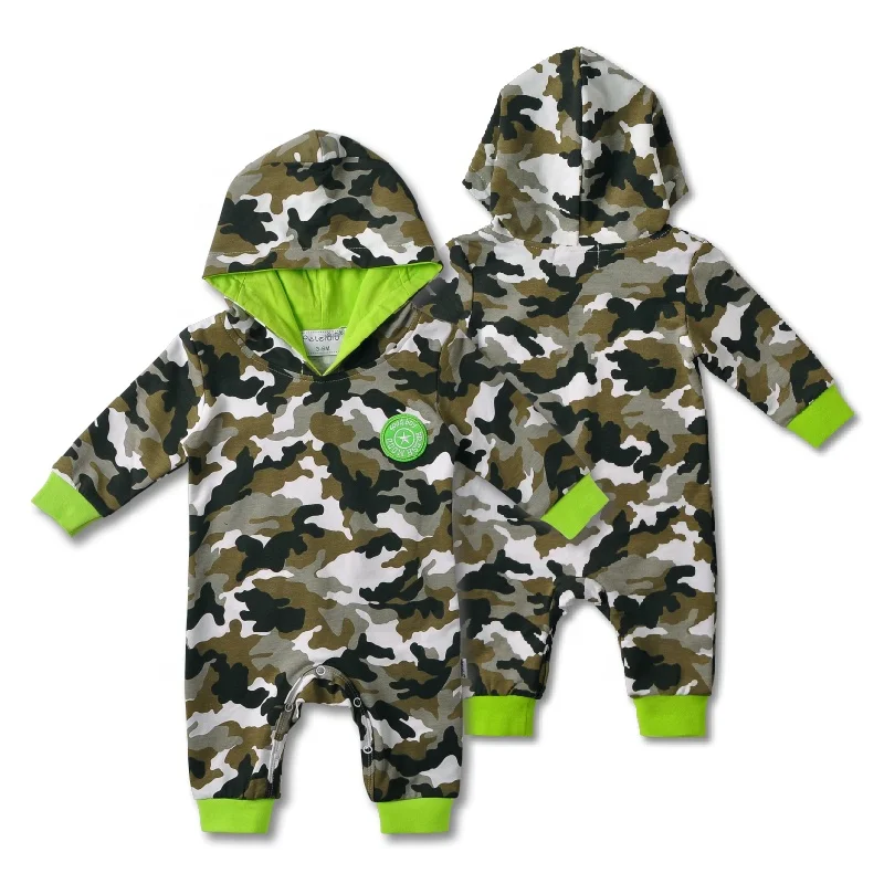 Petelulu Long Sleeve Warm Cotton Baby Boy Clothes Autumn Winter Romper Newborn Overall With Hooded