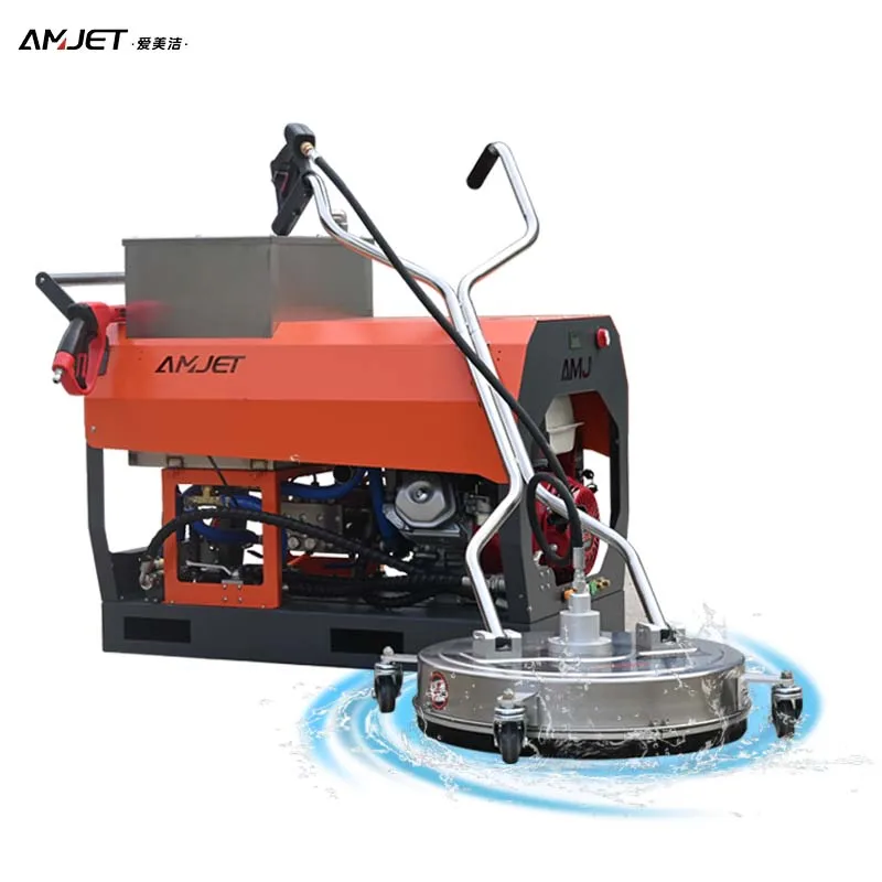 AMJET surface cleaning equipment 3000psi 20lpm German stainless steel pump is used as a pressure washer for cleaning the ground