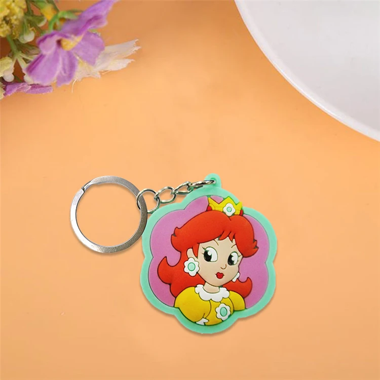 Cheap Price Good Choice Promotional Advertising Custom Design Princess Embossed Logo 2d Soft Pvc Keychain