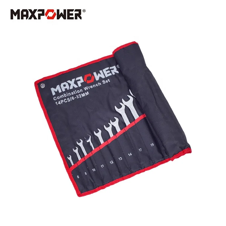 Maxpower 8pcs 10pcs 14pcs 23pcs CR-V combination wrench Long double open end monkey set hand tools kit