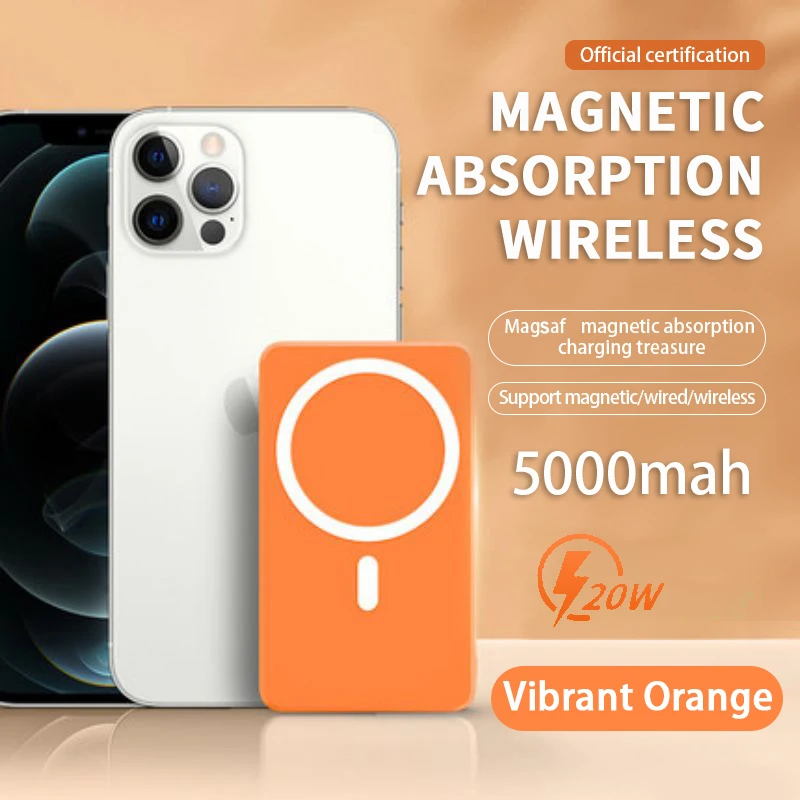 
Dropship PD 20W QC 3.0 Portable magnetic battery bank 5000mah 10000mah magsafing wireless power bank banco de energia magnetica 