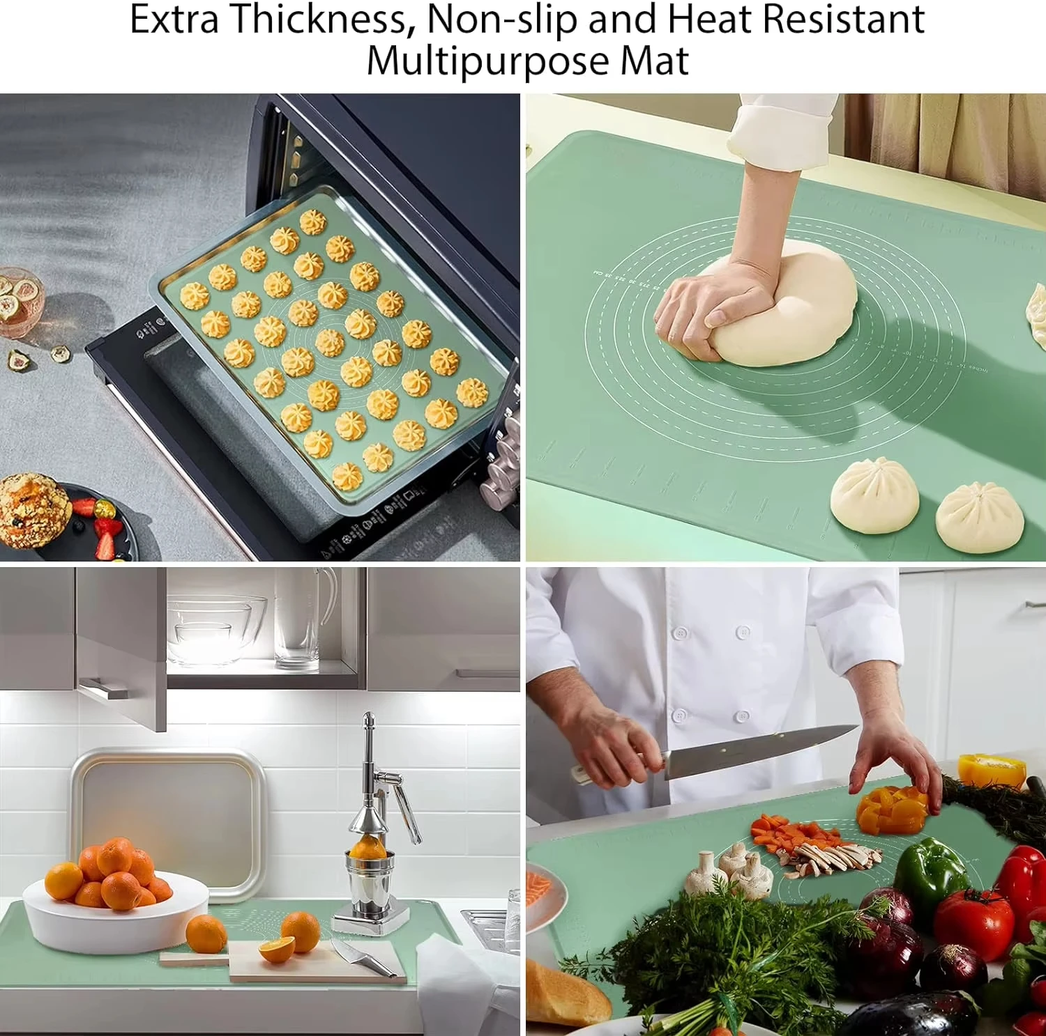 Extra Large Baking Mat Silicone Pad Sheet Baking Mat for Rolling Dough Pizza Dough Non-Stick Maker Holder Kitchen Tools