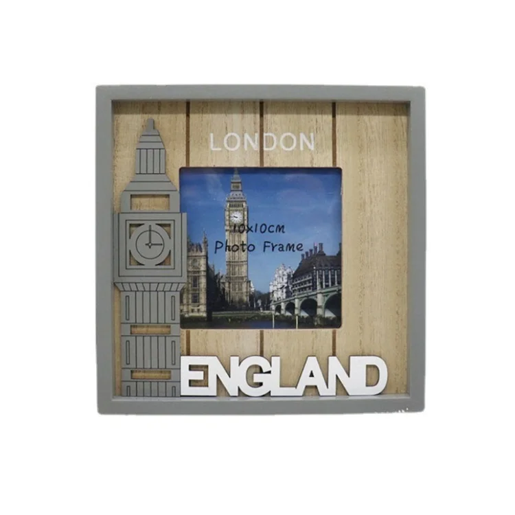 Custom Square 3D Wood Photo Frame for Souvenir Pictures Personalized Journey Memories and Gift Ideas