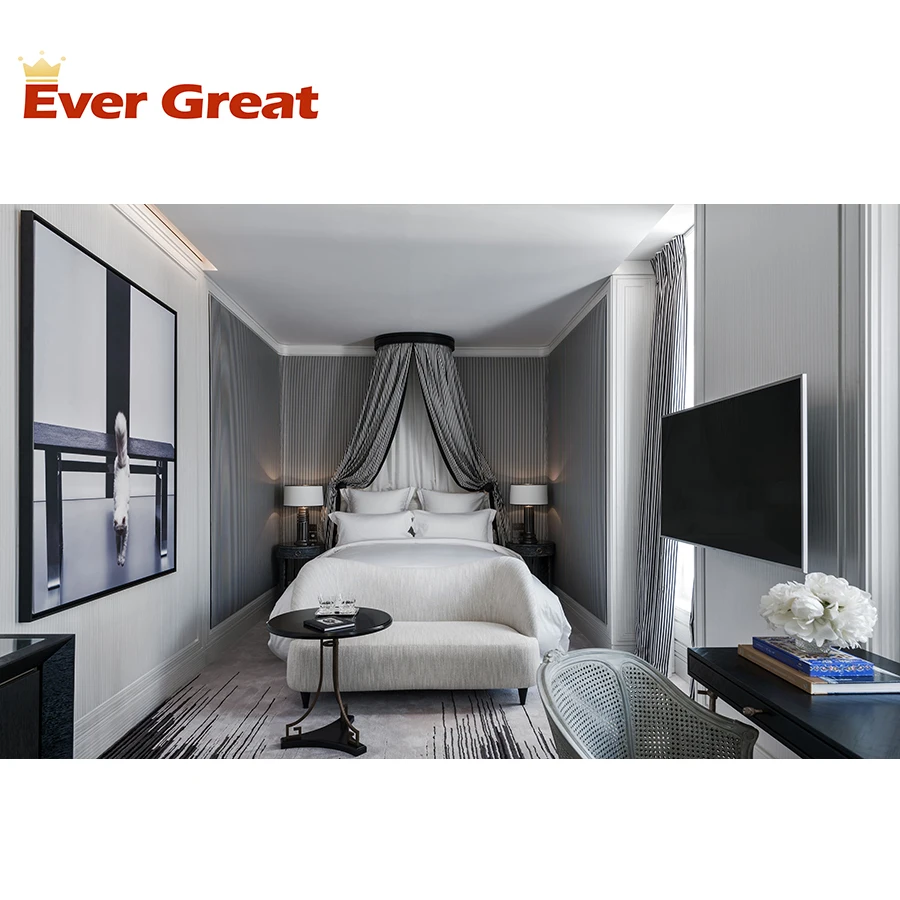 HDB-140 European Style Luxury Wooden Hotel Bedroom Furniture Set With