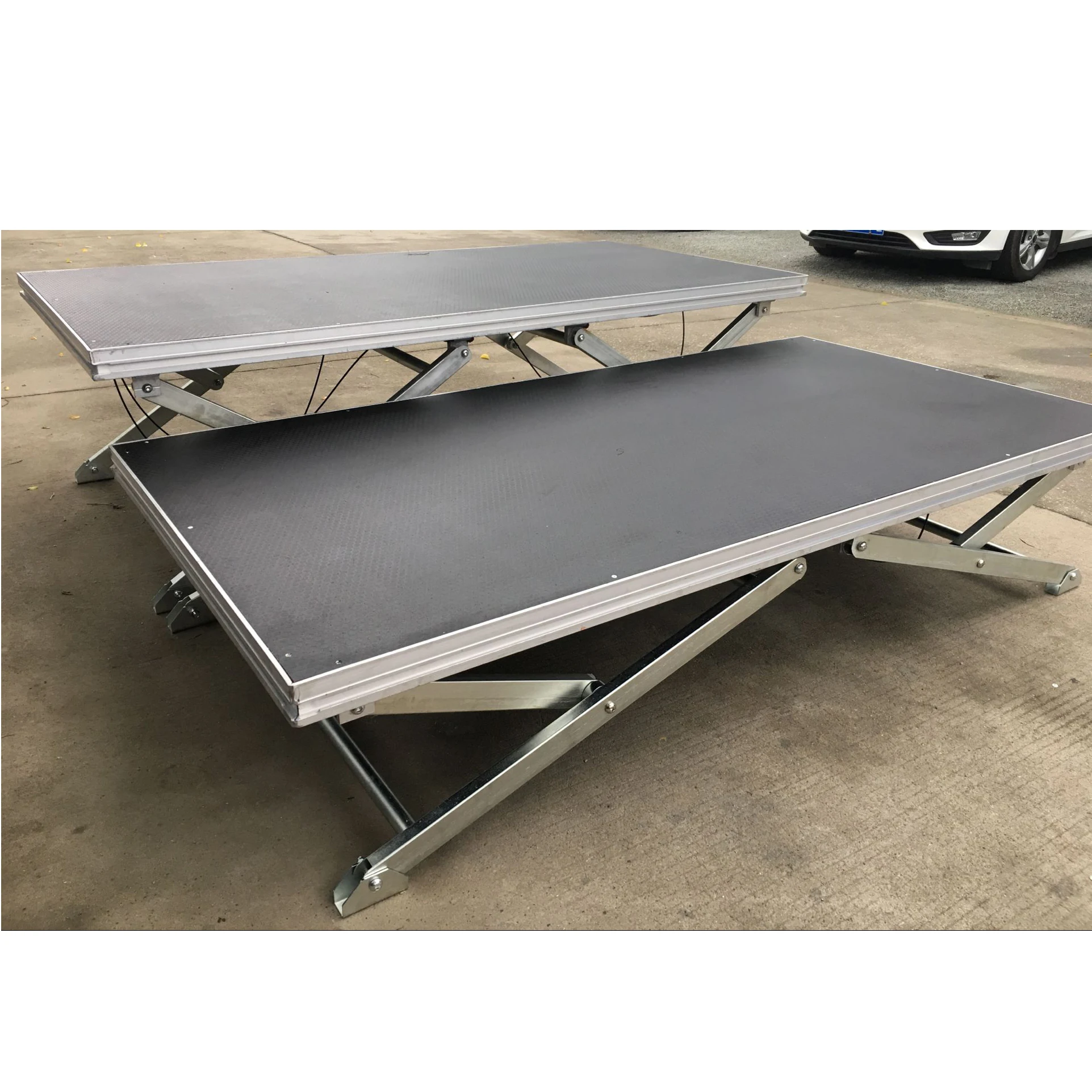 1*2 м алюминиевые переносные складные ножницы подъемная платформа для помещений и улицы