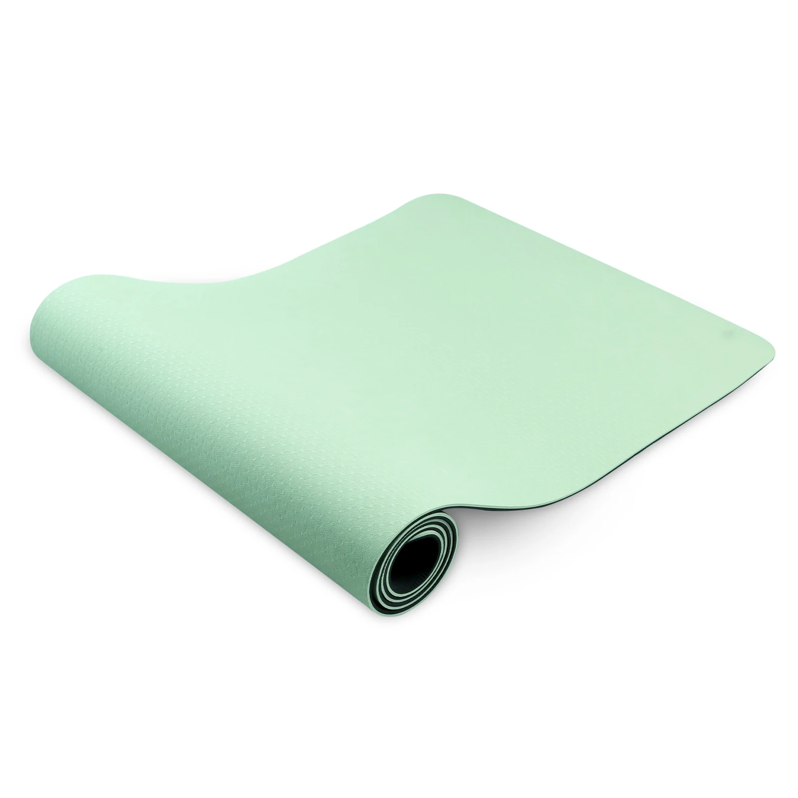 Wholesale eco friendly non slip custom logo fitness 6mm TPE yoga mat with carry strap
