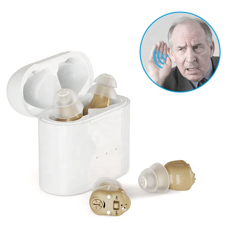 Wholesale mini in ear pocket model small medical old deaf imvisible hearing amplifier tws wireless rechargeable cic hearing aids