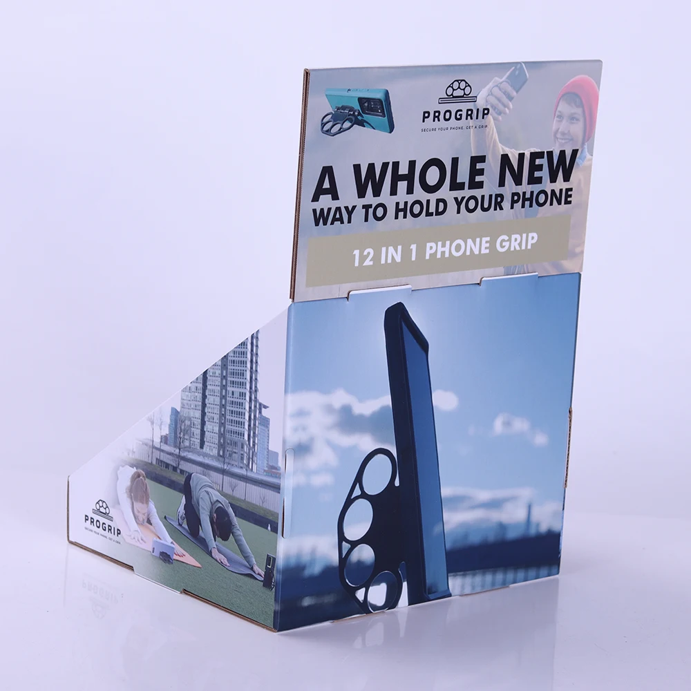Cardboard Showcase For phone charger Display Counter Cell Phone Accessory Counter Display stand