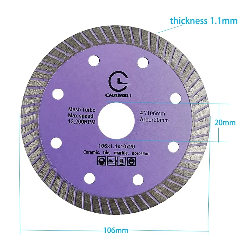 Непрерывная Алмазная резка 106 мм 4 дюйма 1 2