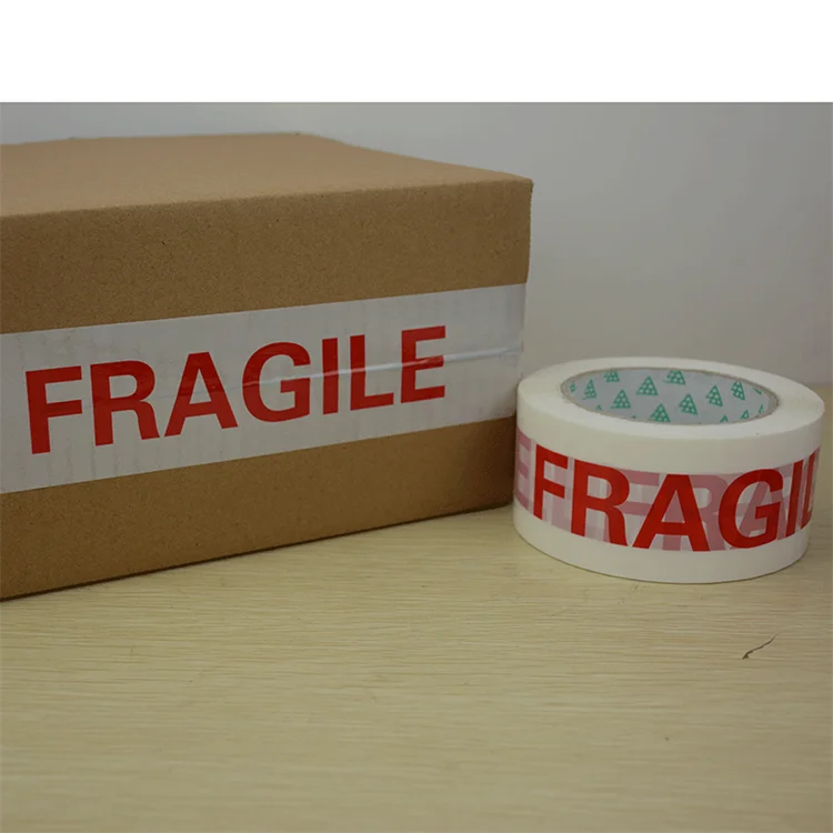 Branded Suppliers OPP Packaging Adhesive Cello Jumbo Roll Shipping Custom Logo Printed Clear Fragile Plastic Bopp Packing Tape