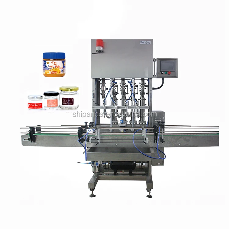 Automatic Peanut Butter Liquid Filling Capping Labeling Packing Machine Production Line in Glass Bottle Jar