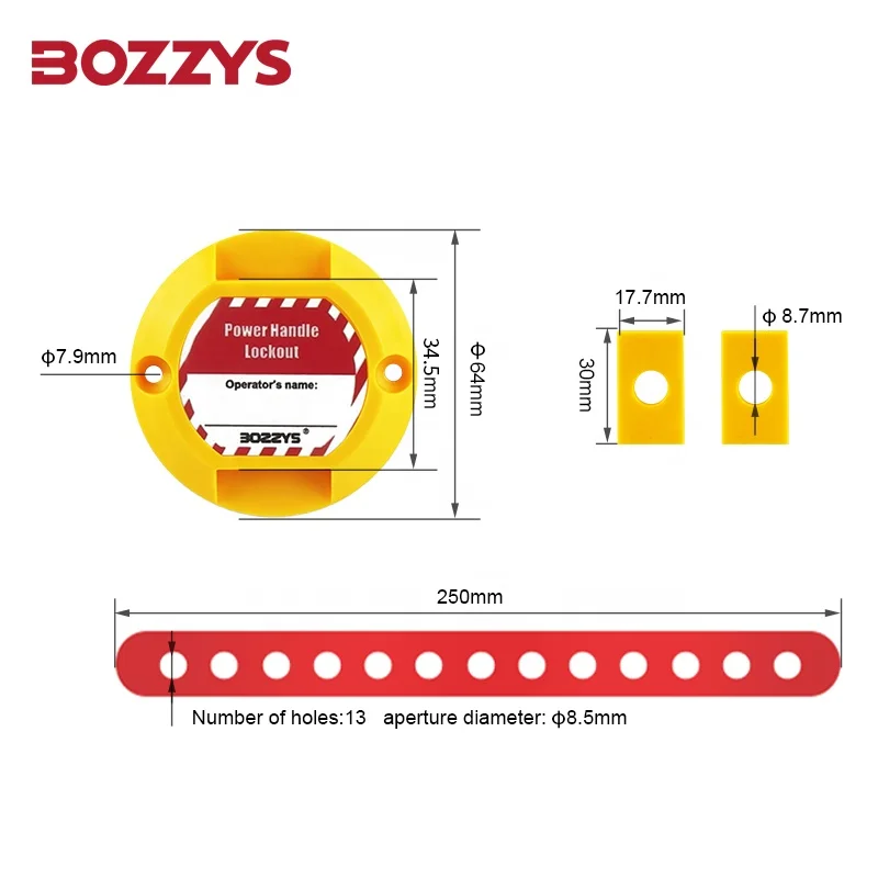 ABS Materials Large Electrical Panel Handle Lockout with Self-adhesive Glue for Lockout Tagout to Prevent the lever from moving