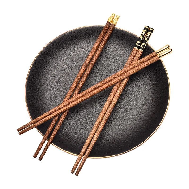 Zodiac Chopsticks High-grade Boutique Wooden Korean Custom Logo Dragon Chopsticks for Gift