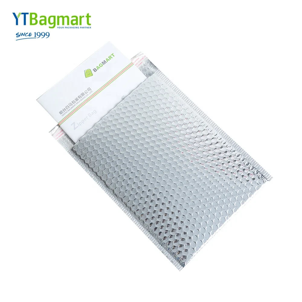 
Bubble Mailer Flyer Courier Bag Sliver Plastic Poly Bubble Adhesive Tape Courier Packaging Mailing Bag 