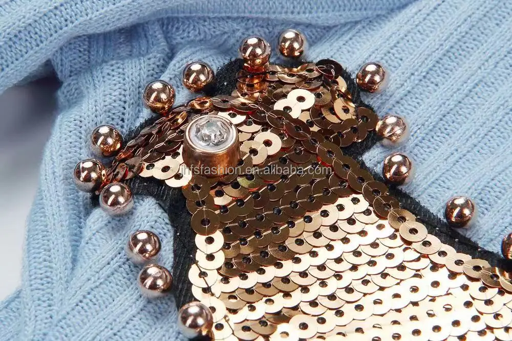 J&H new design 2022 cotton knit outfits with sequins pattern women sweat suit fashionable africa clothing