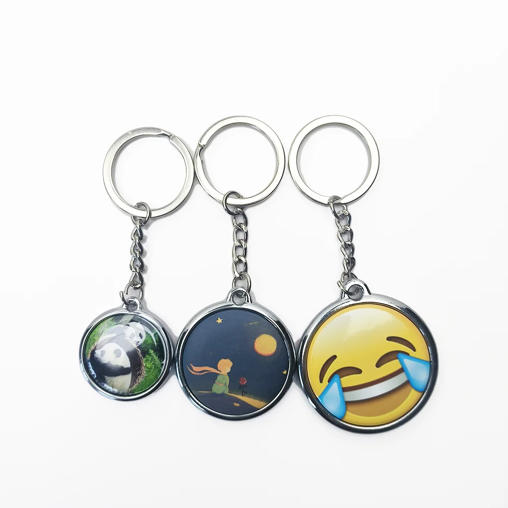 25/32/37mm Electroplated Keychain Double Sides Button Badge Material for Decoration
